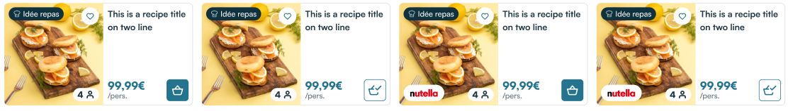 Recipe card variant 2 Horizontal